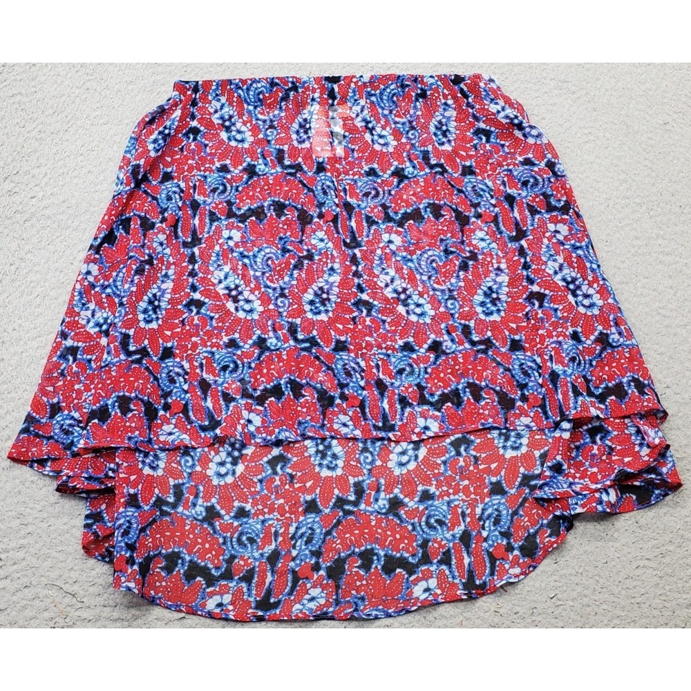 Michael Kors Layered Skirt Women XS Multicolor Paisley Elastic Waistband Pull On